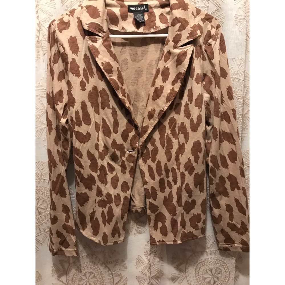 Wet Seal Leopard Print Button Up